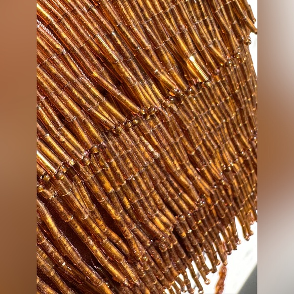 VINTAGE Beaded Tassle Purse with braided beaded strap - Picture 3 of 8